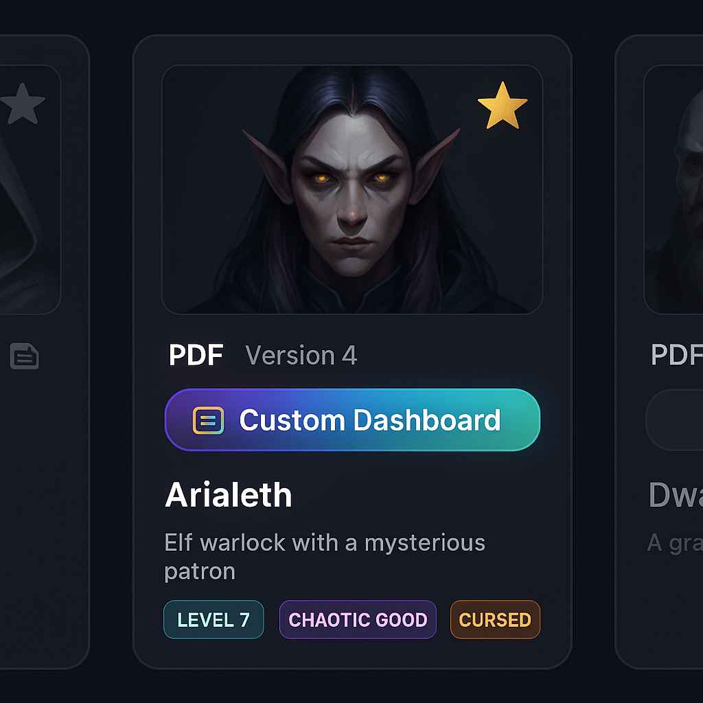 Character Sheet Mockup